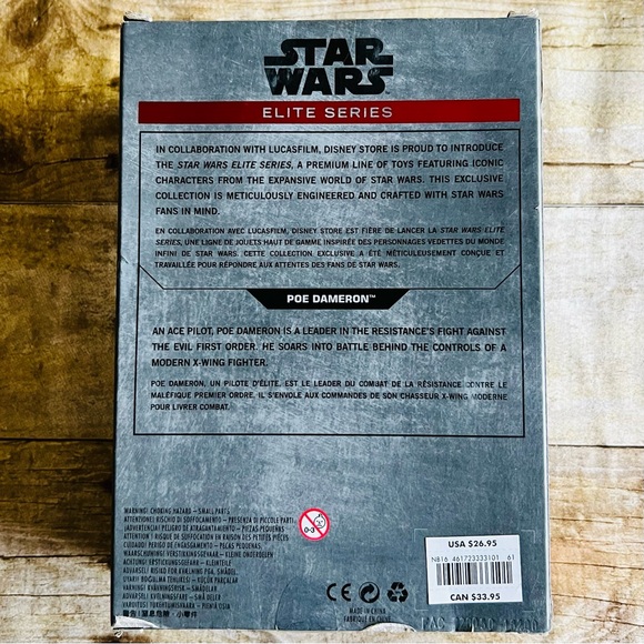 Disney Star Wars Elite Series 7” Poe Dameron Metallic Action Figure - Picture 6 of 8